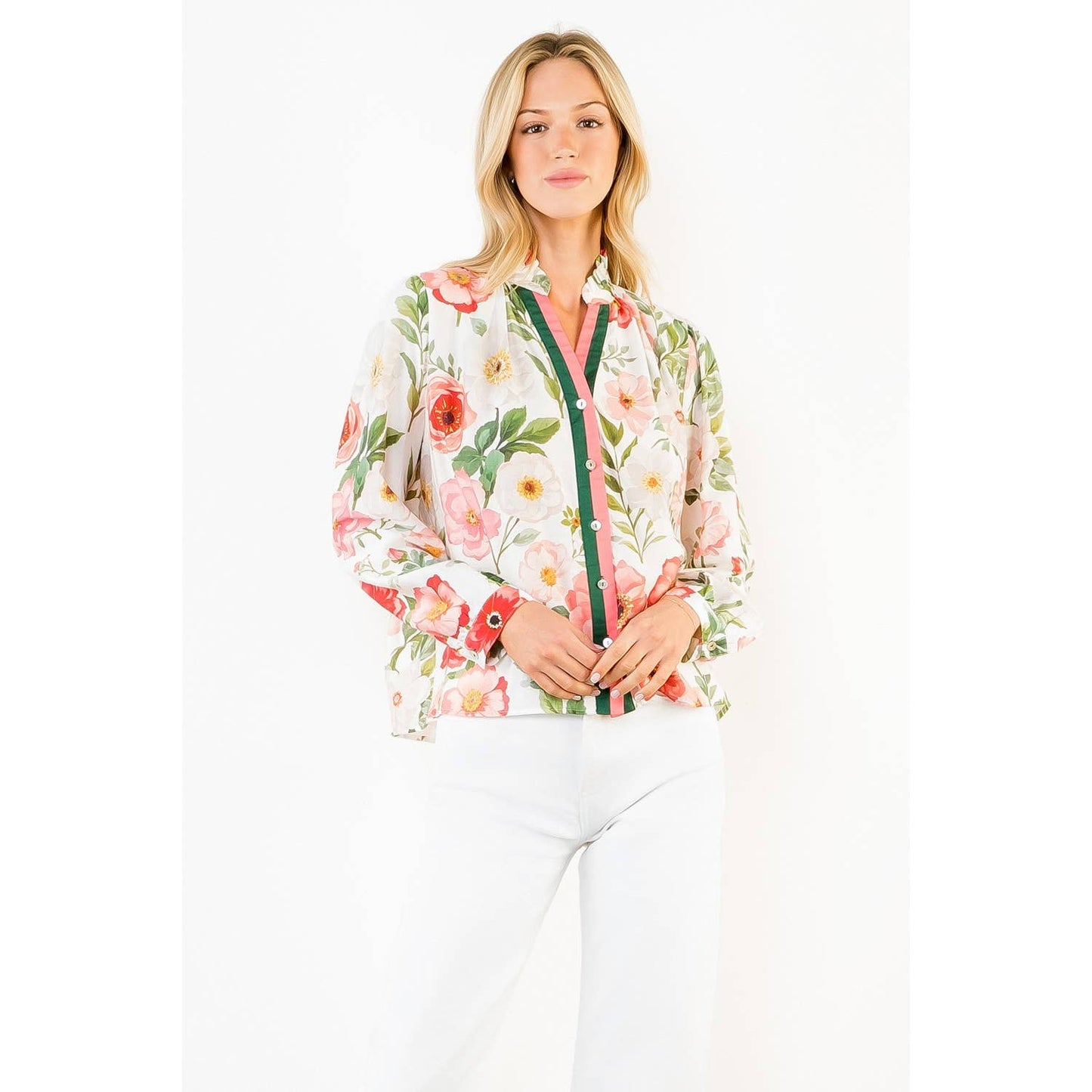 Garden Floral Print Top