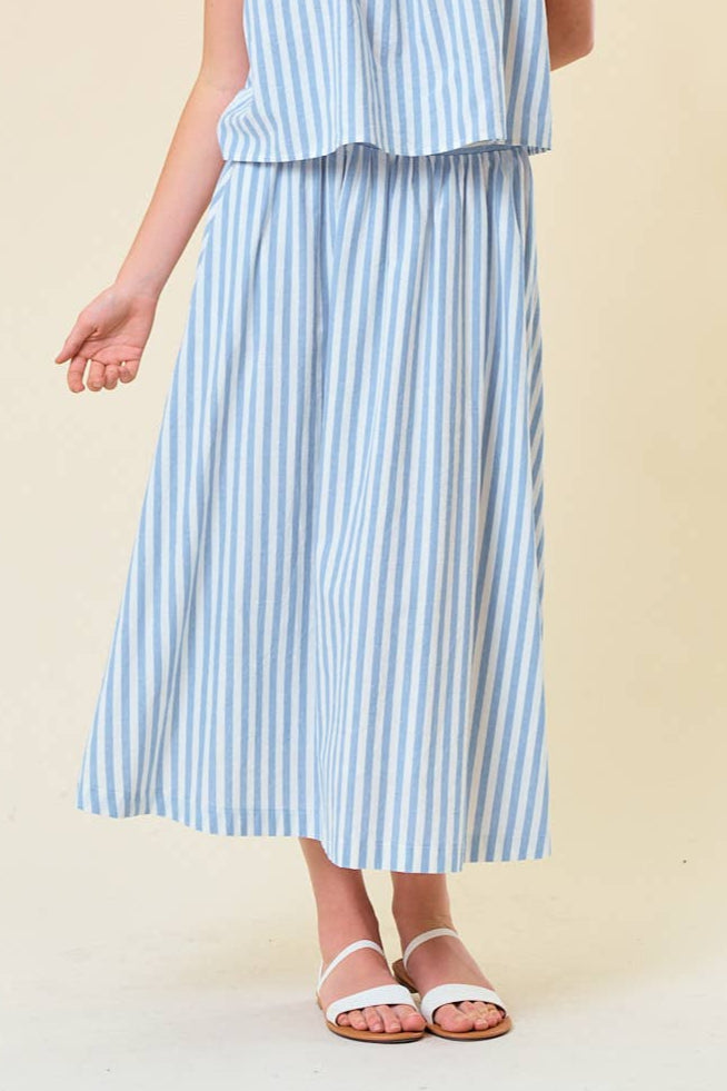 Striped Midi Skirt