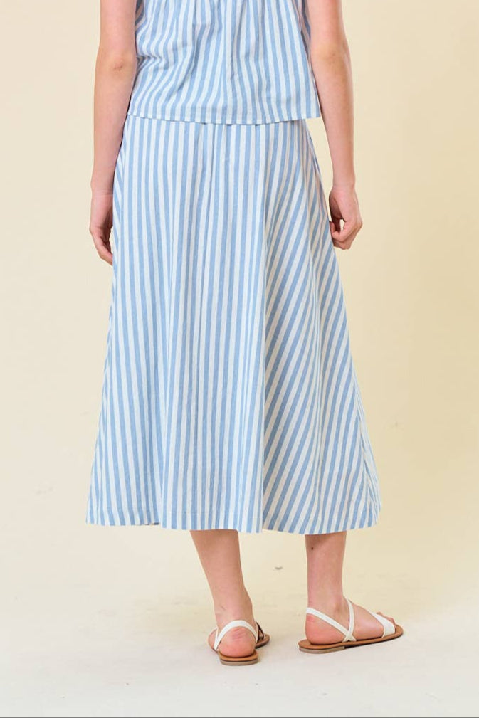 Striped Midi Skirt