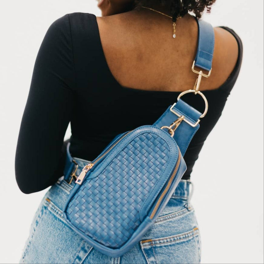 Woven Sling Bag Purse