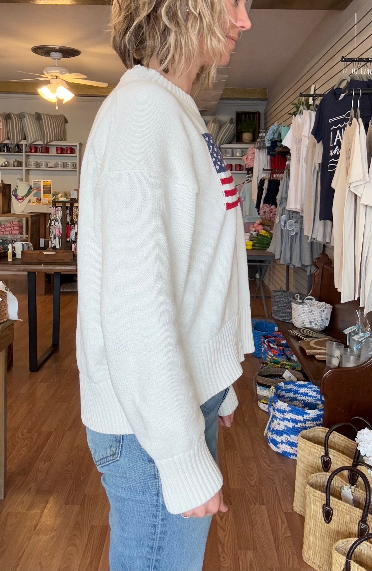 American Flag Sweater