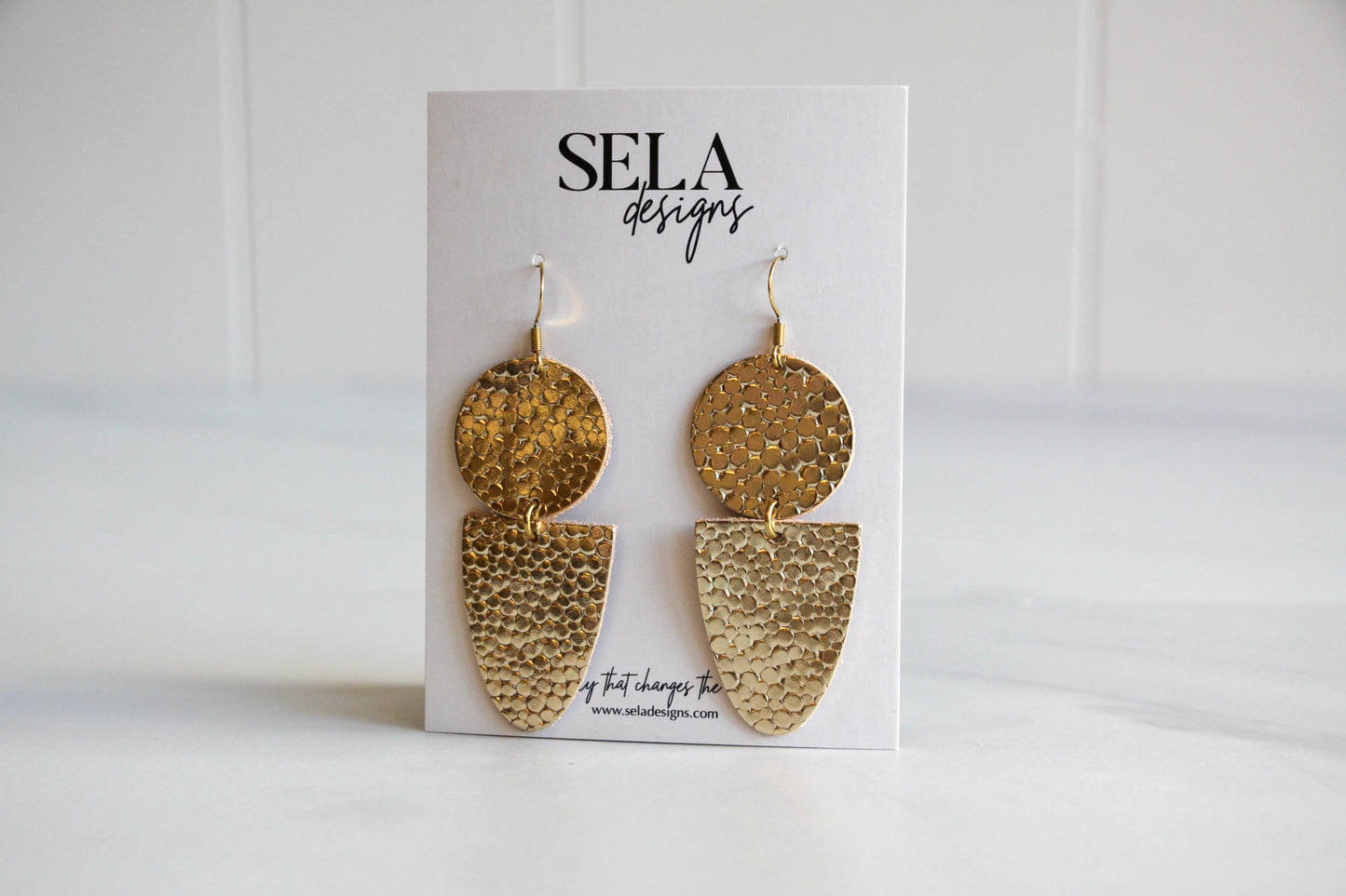 Hammered Gold Earrings