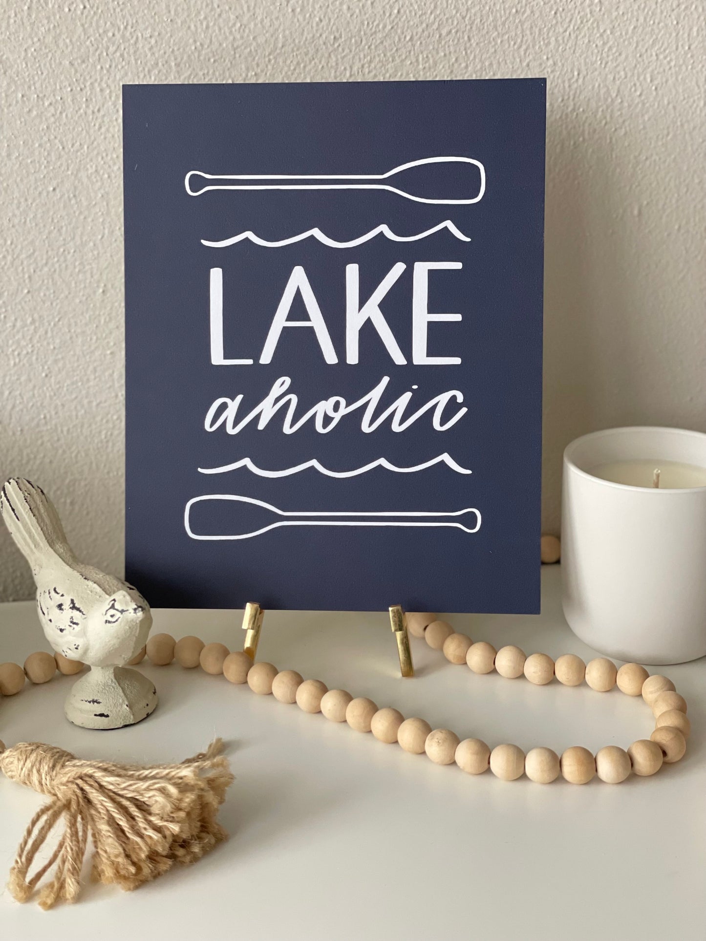Blemished Lake-Aholic Art Print - Navy