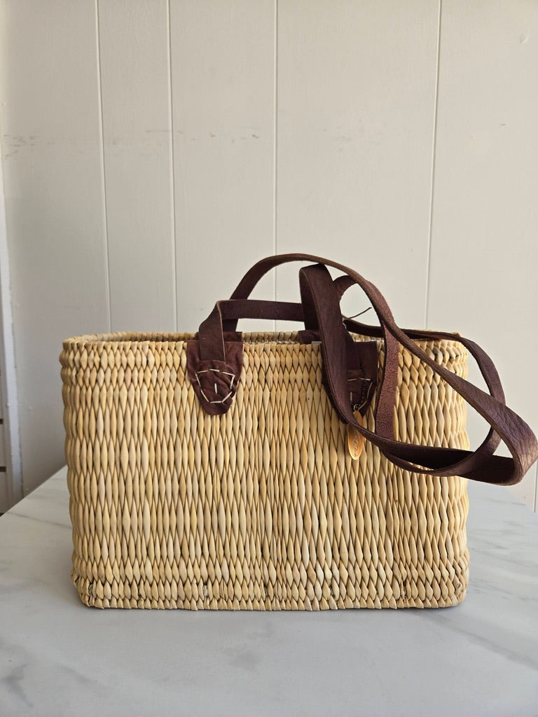 Moroccan Baskets Long Strap Basket Purse