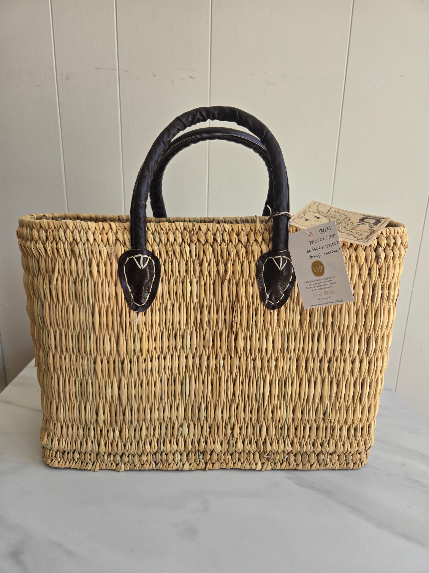 Moroccan Baskets Short Strap Basket Purse