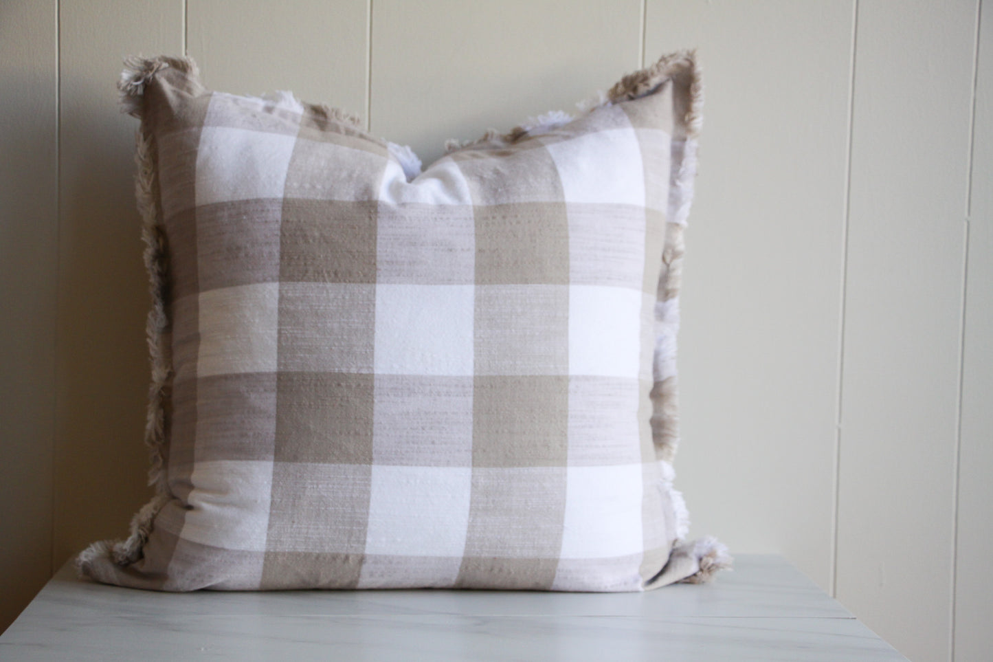 Gray Buffalo Check Throw Pillow