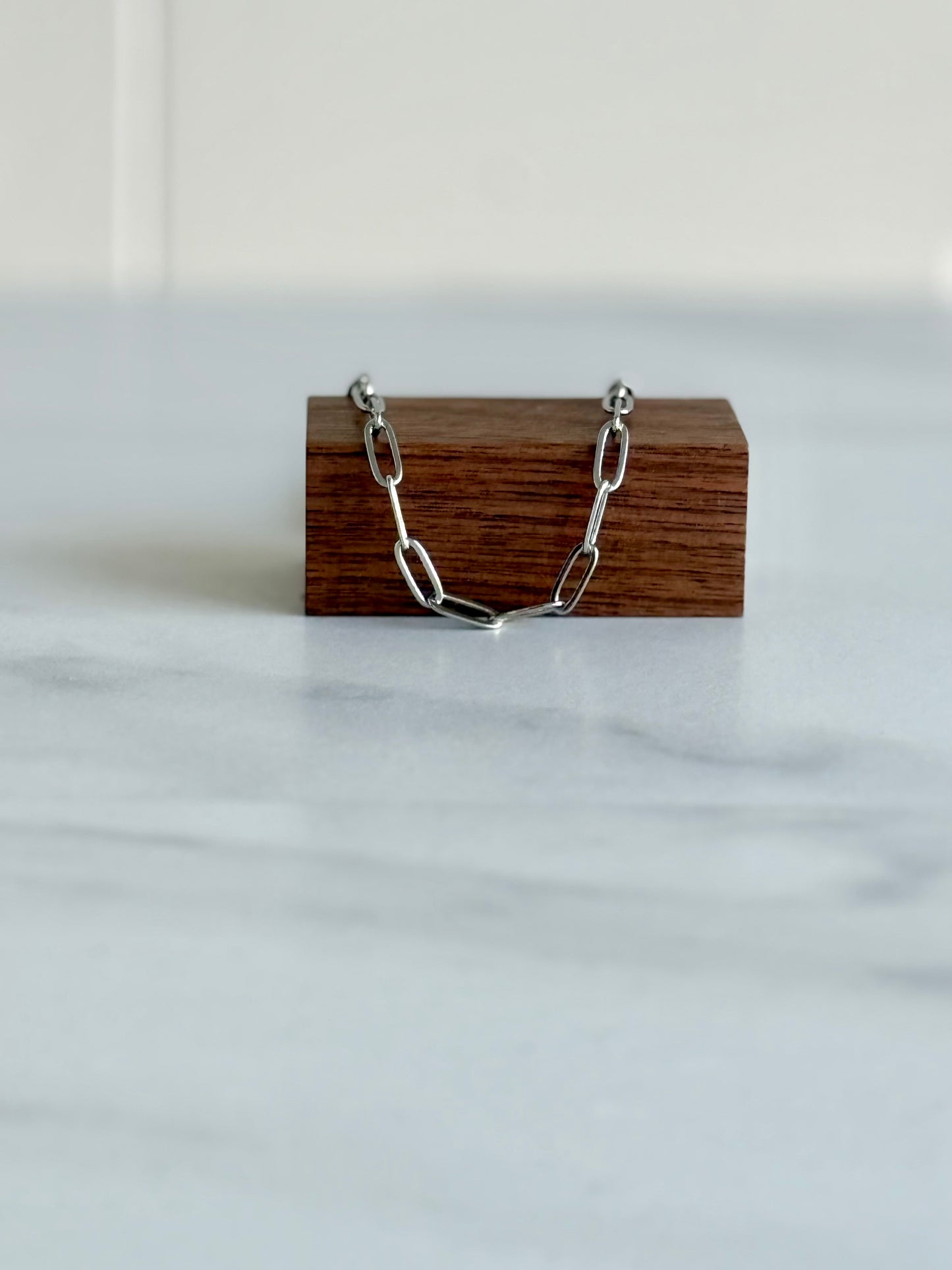 Silver Paperclip Necklace