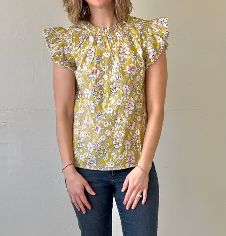 Yellow Floral Top