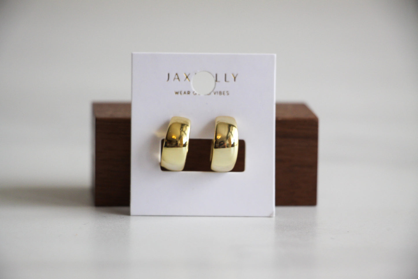 Gold Wide Hoop Earrings