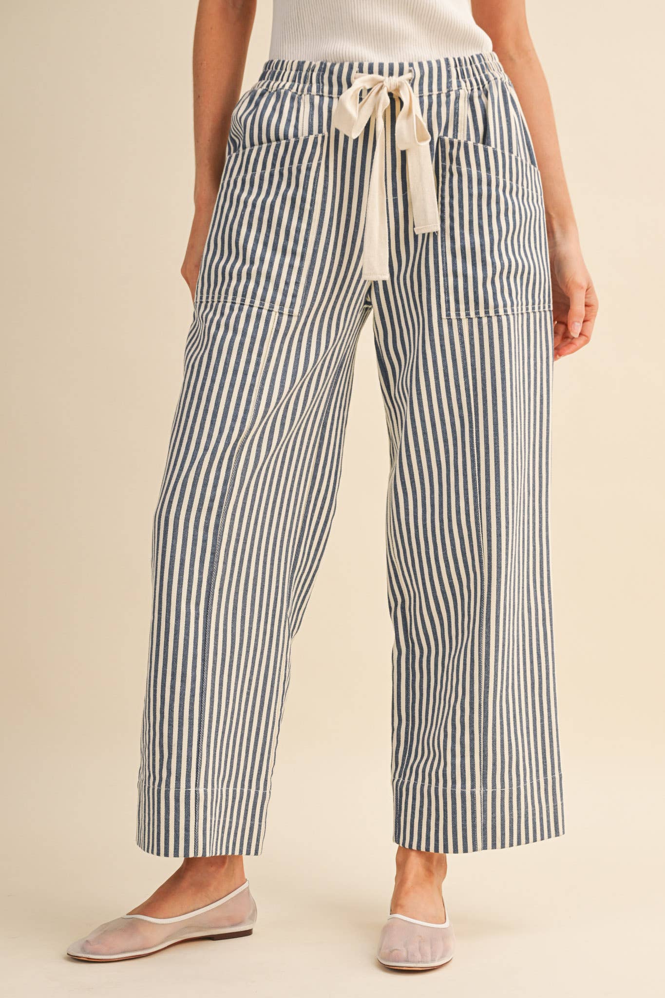 Striped Drawstring Pants