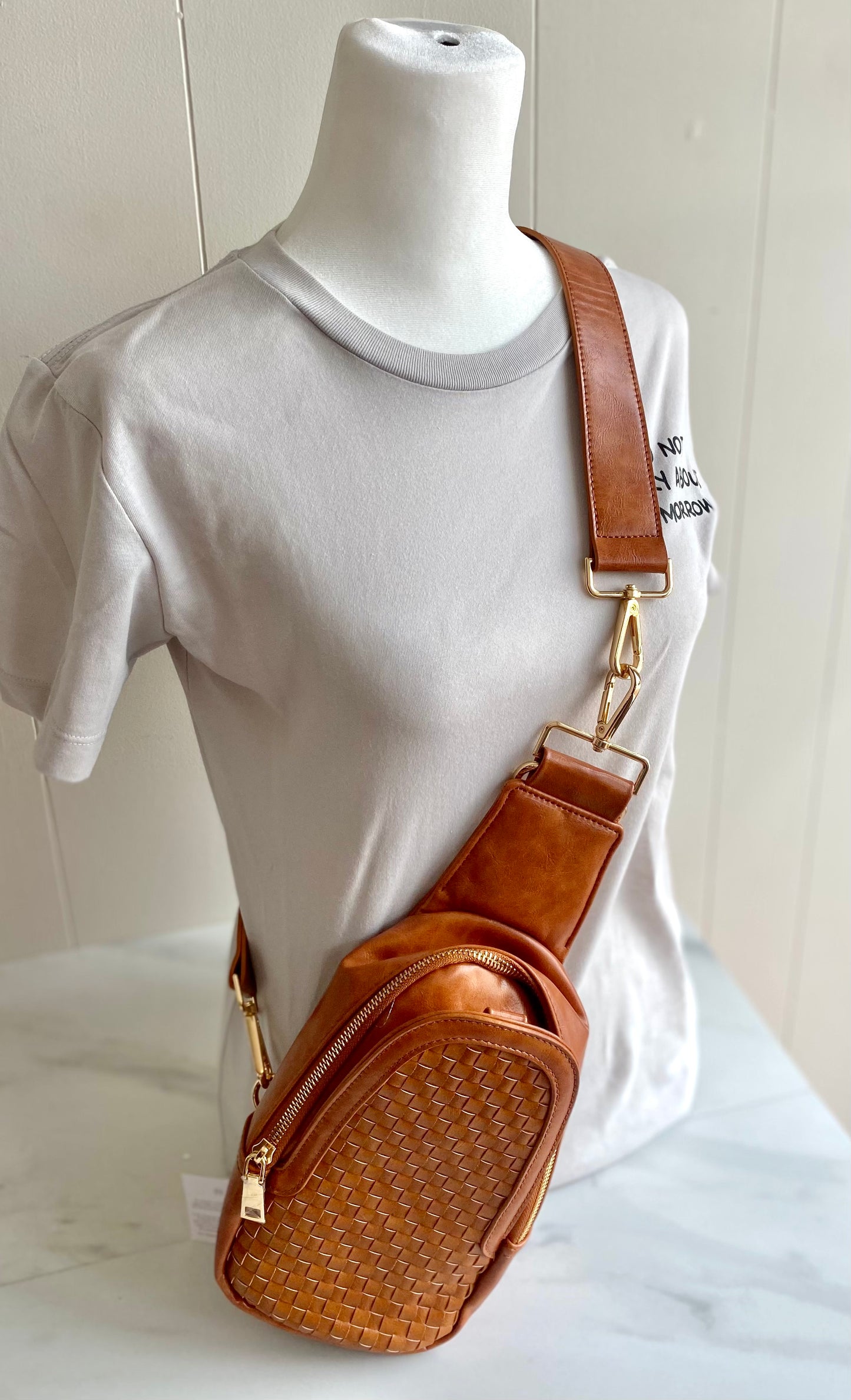 Woven Sling Bag Purse
