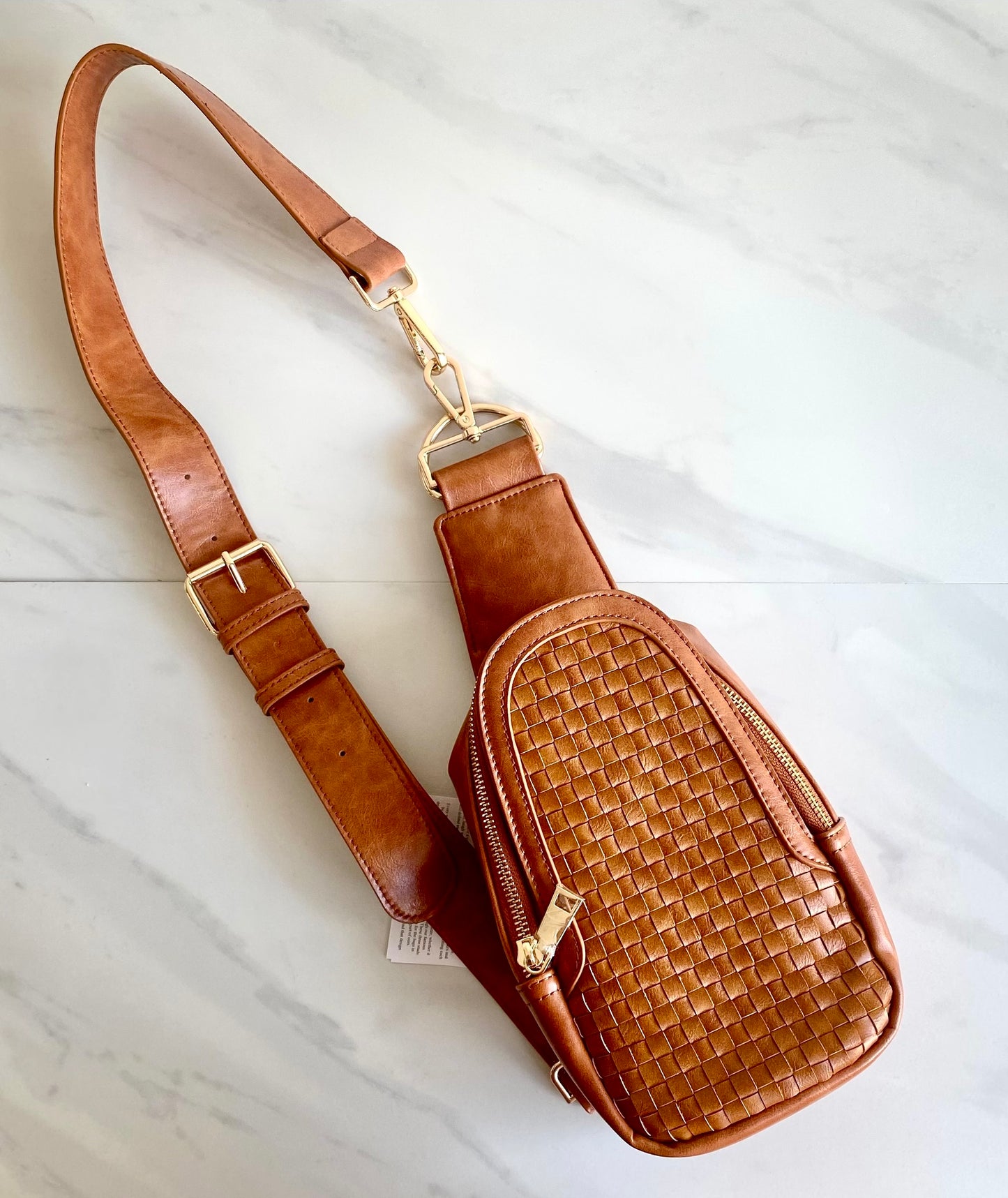 Woven Sling Bag Purse