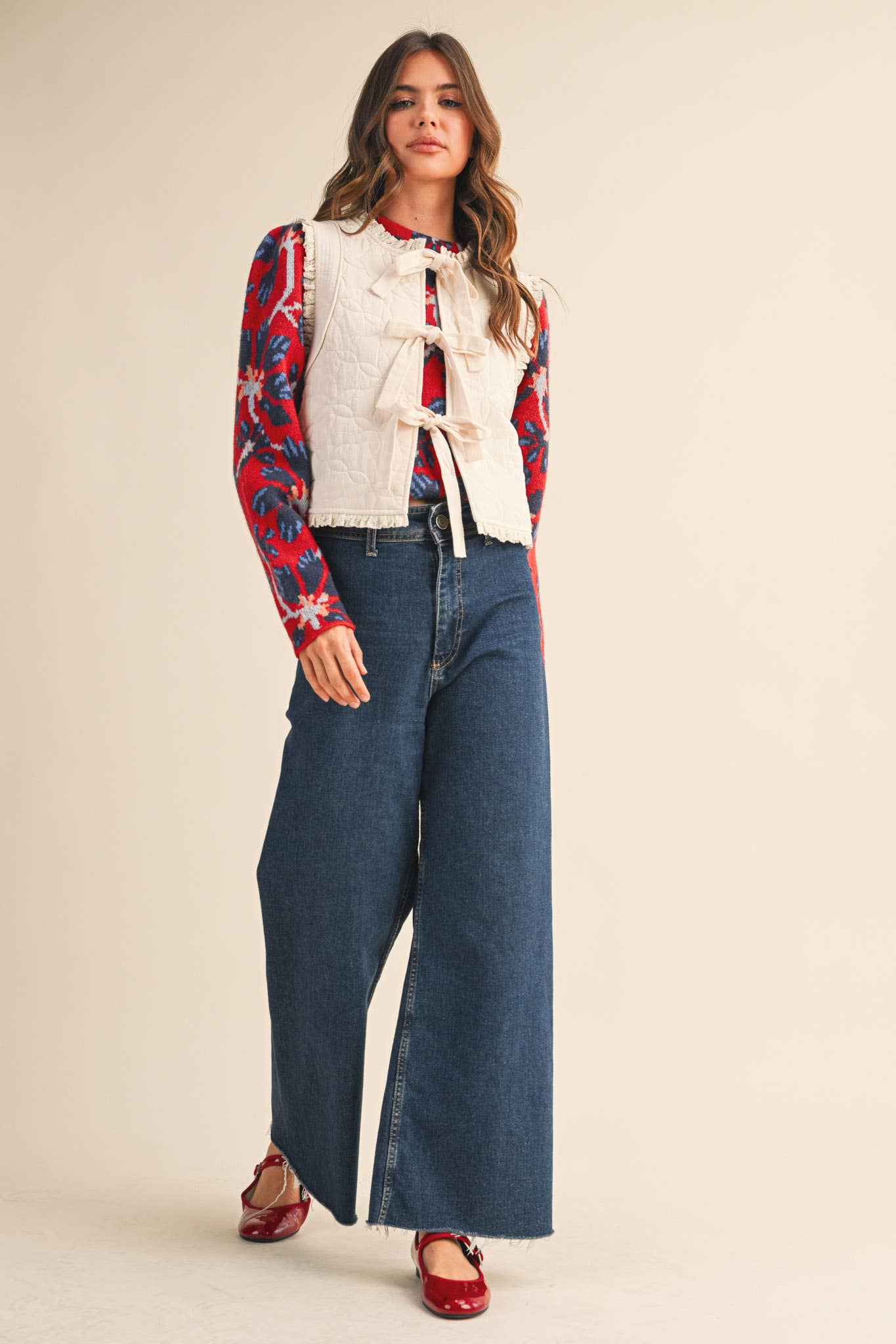 Quilted Tying Vest
