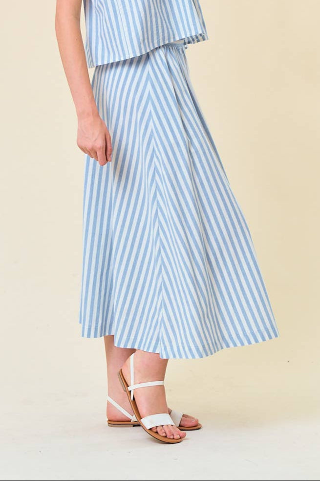 Striped Midi Skirt