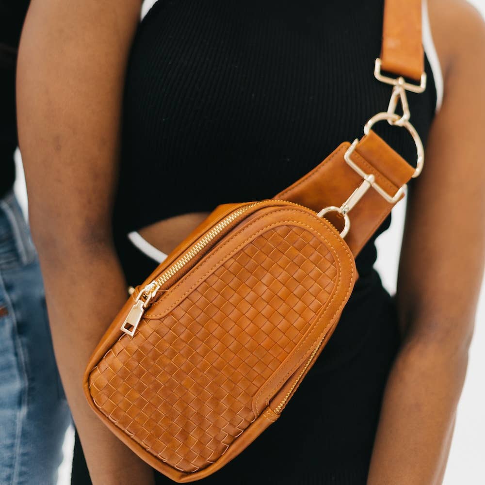 Woven Sling Bag Purse