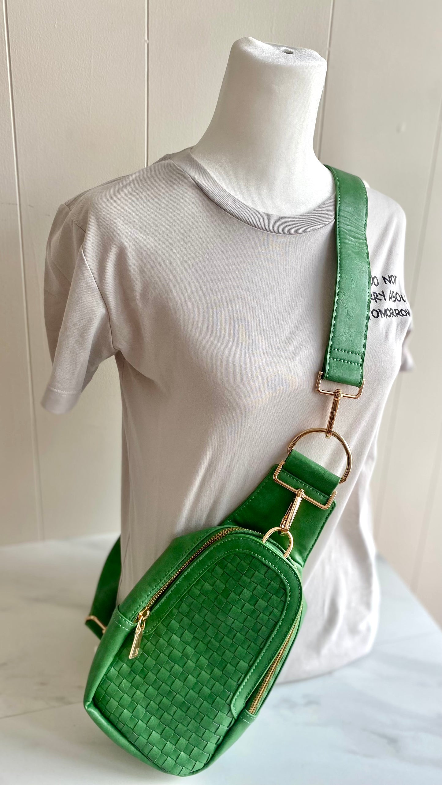 Woven Sling Bag Purse