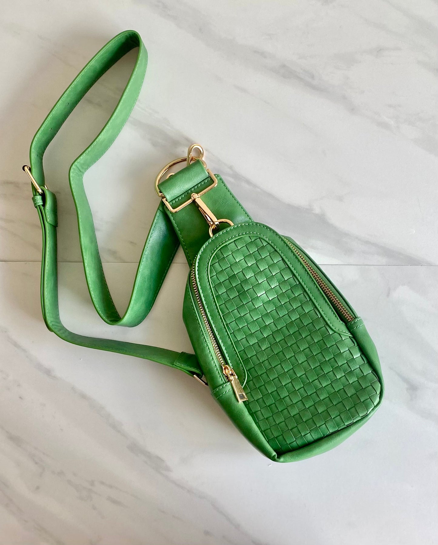 Woven Sling Bag Purse