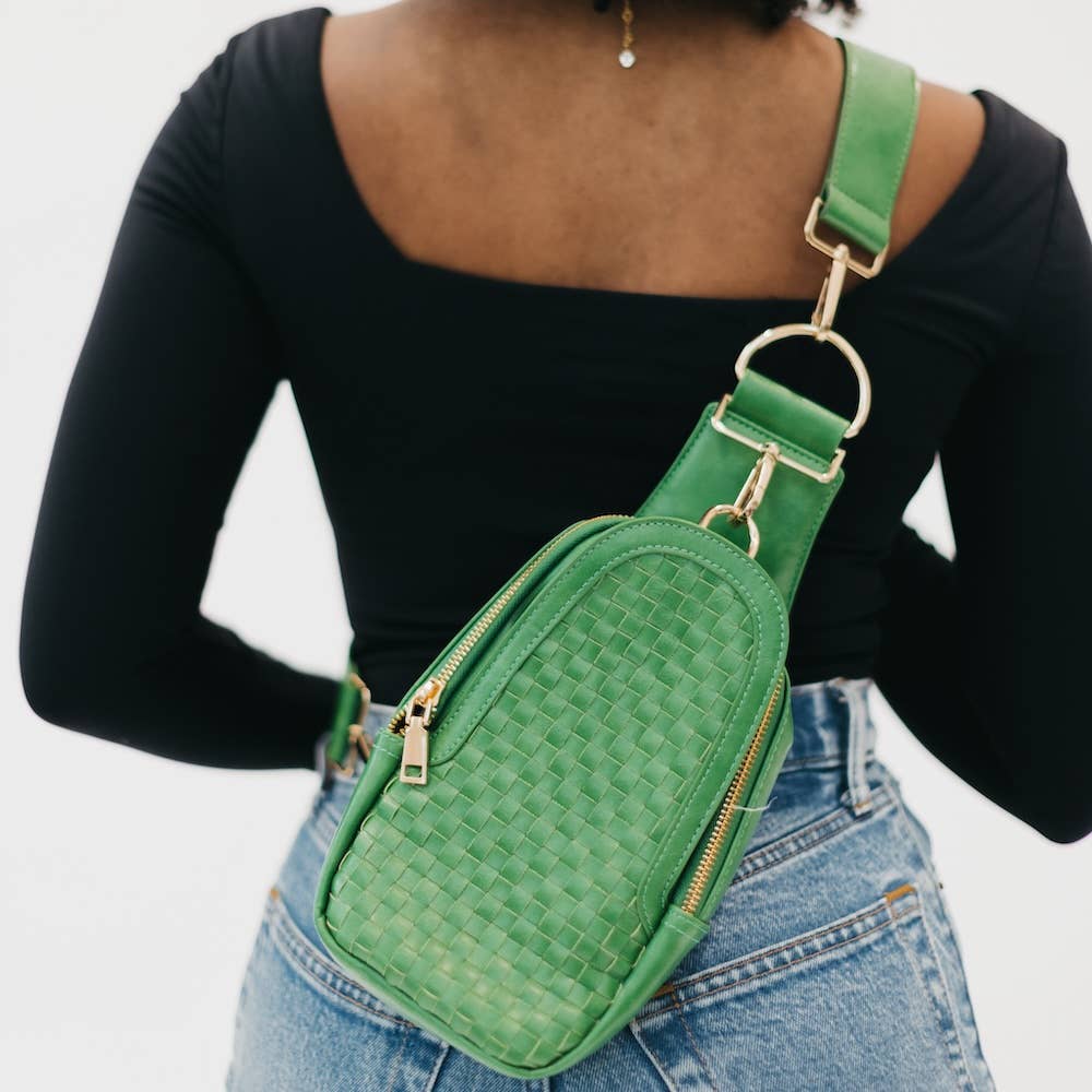Woven Sling Bag Purse