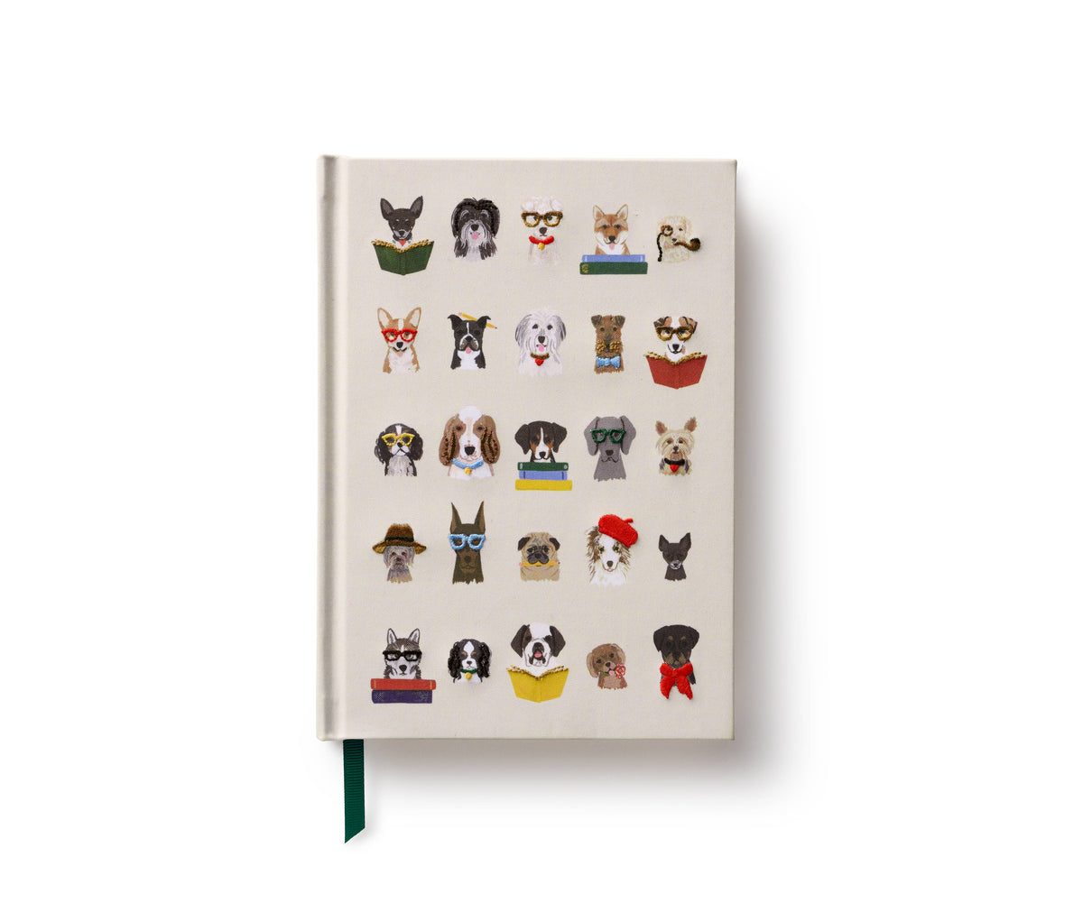 Dog Embroidered Journal