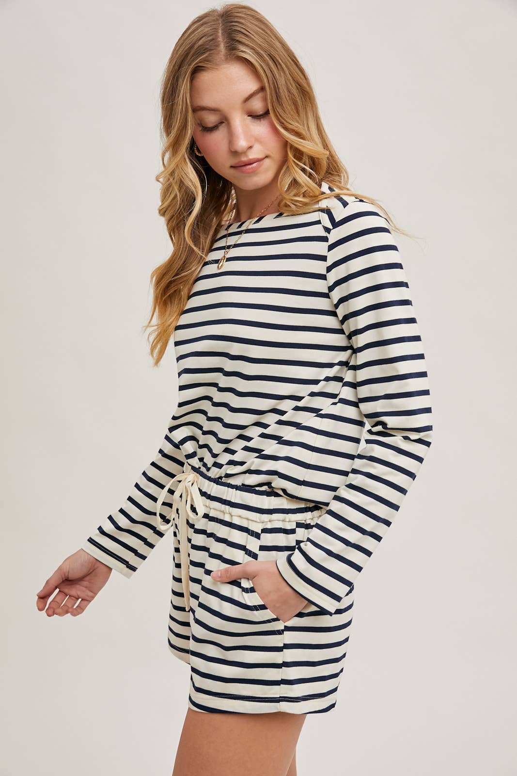 Lela Striped Top and Shorts Set