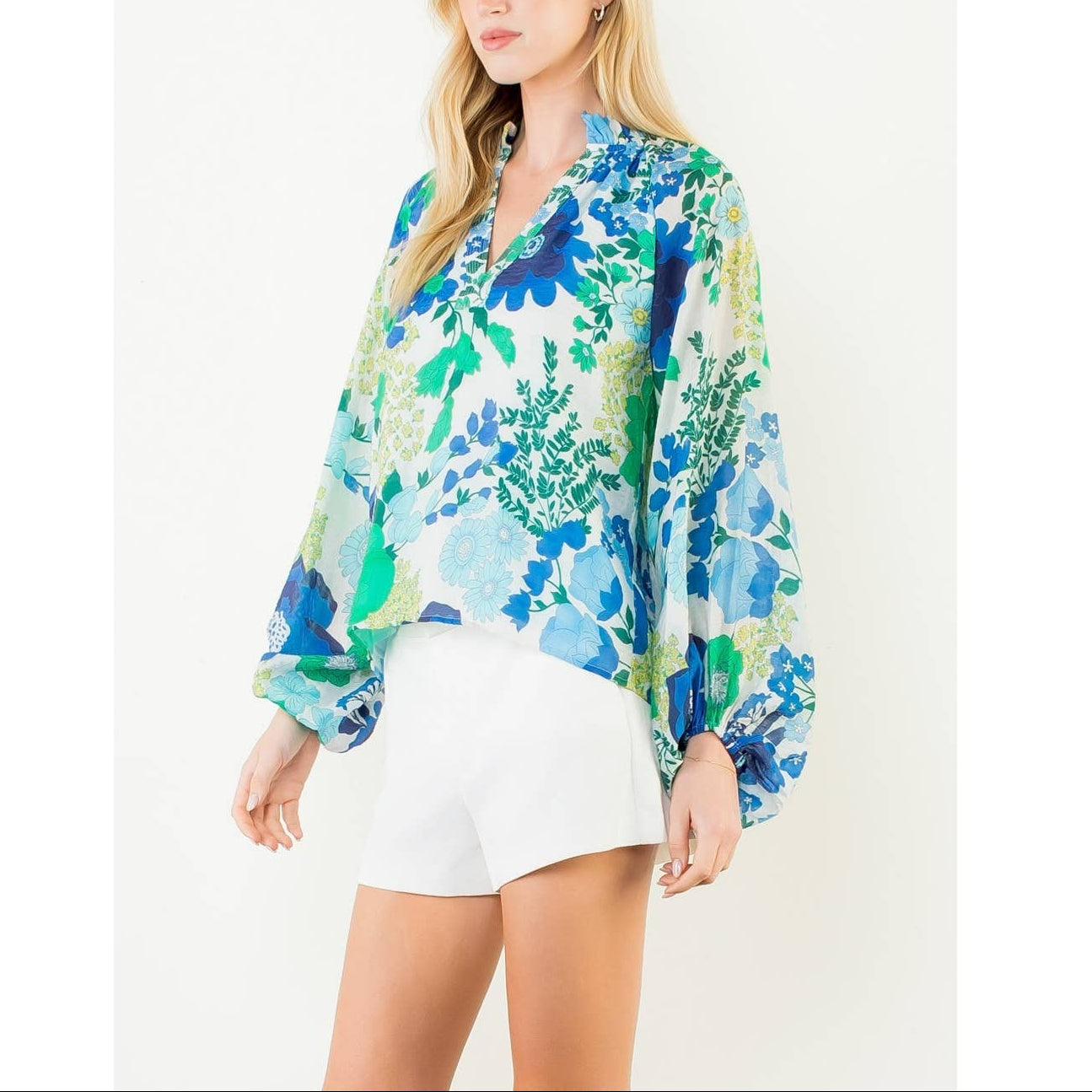 Floral Print Long Sleeve Top