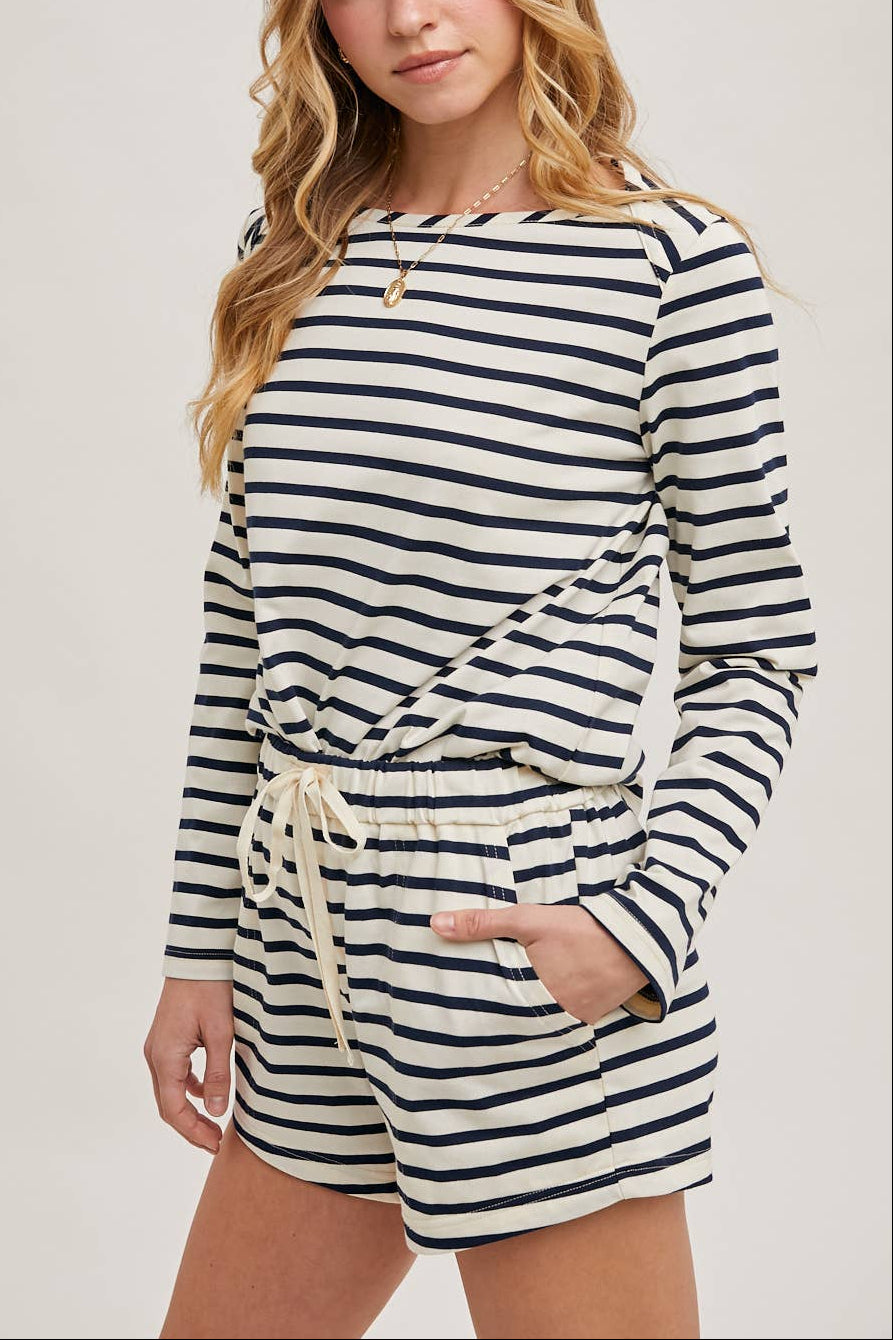 Lela Striped Top and Shorts Set