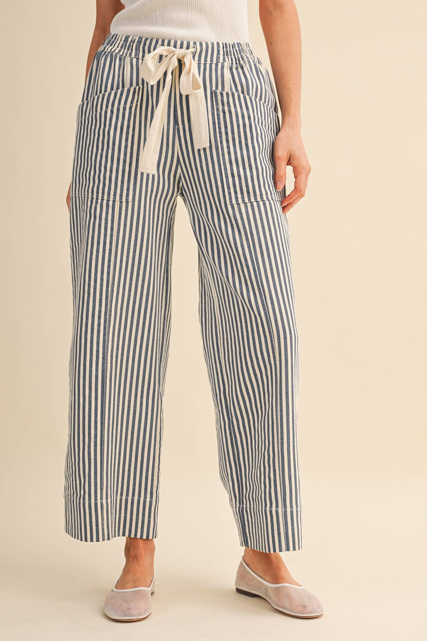 Striped Drawstring Pants