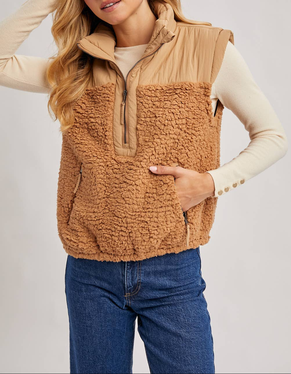 Sherpa Pullover Vest