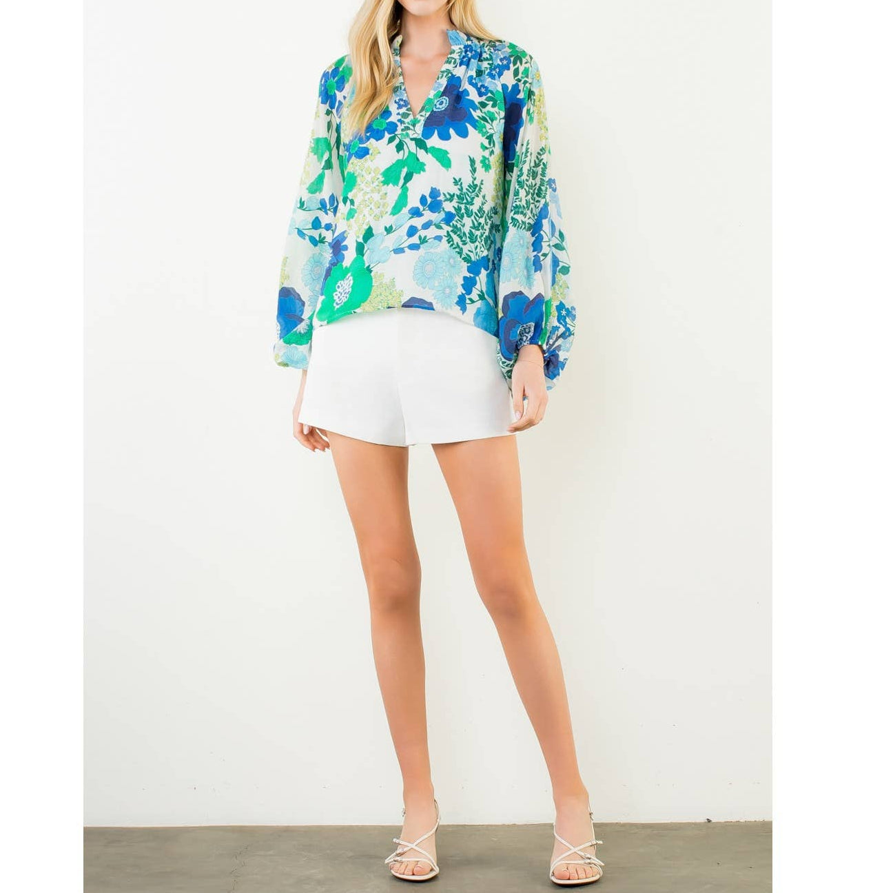 Floral Print Long Sleeve Top