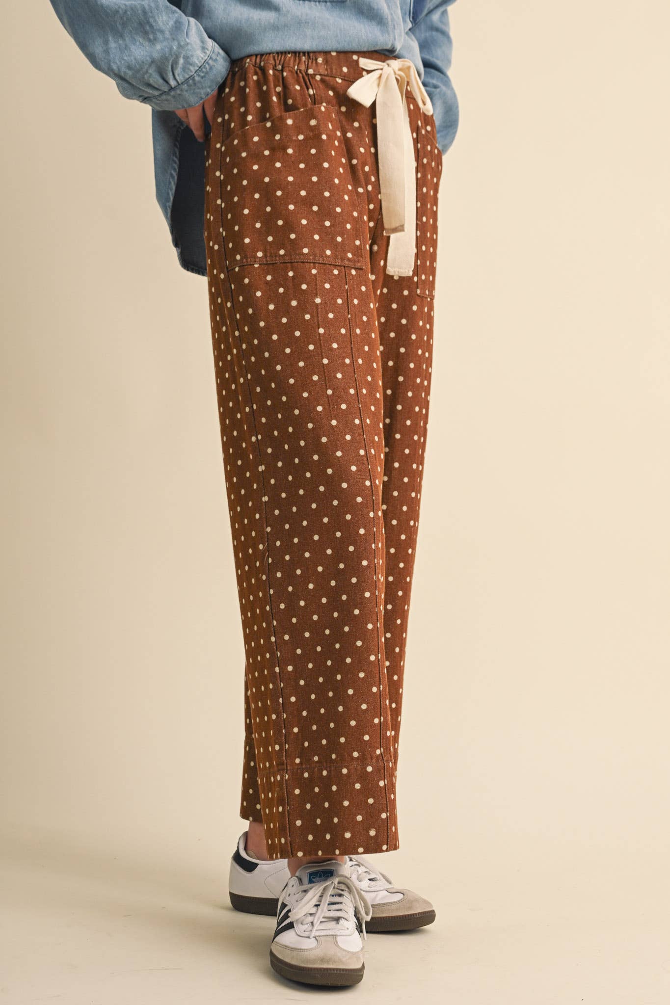 Polka Dot Cropped Pants
