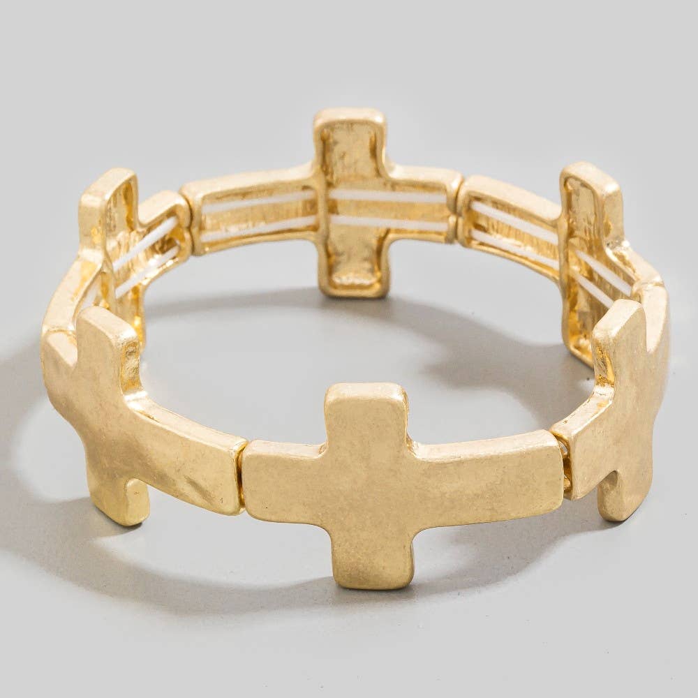Metallic Cross Link Bracelet