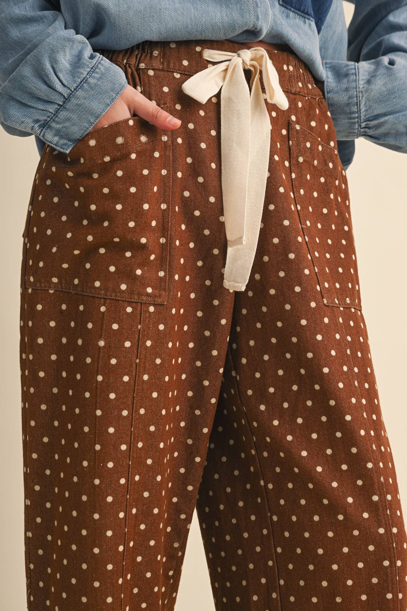 Polka Dot Cropped Pants