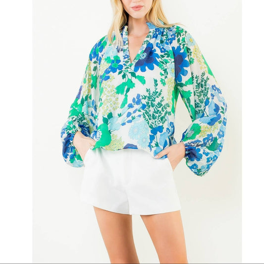 Floral Print Long Sleeve Top