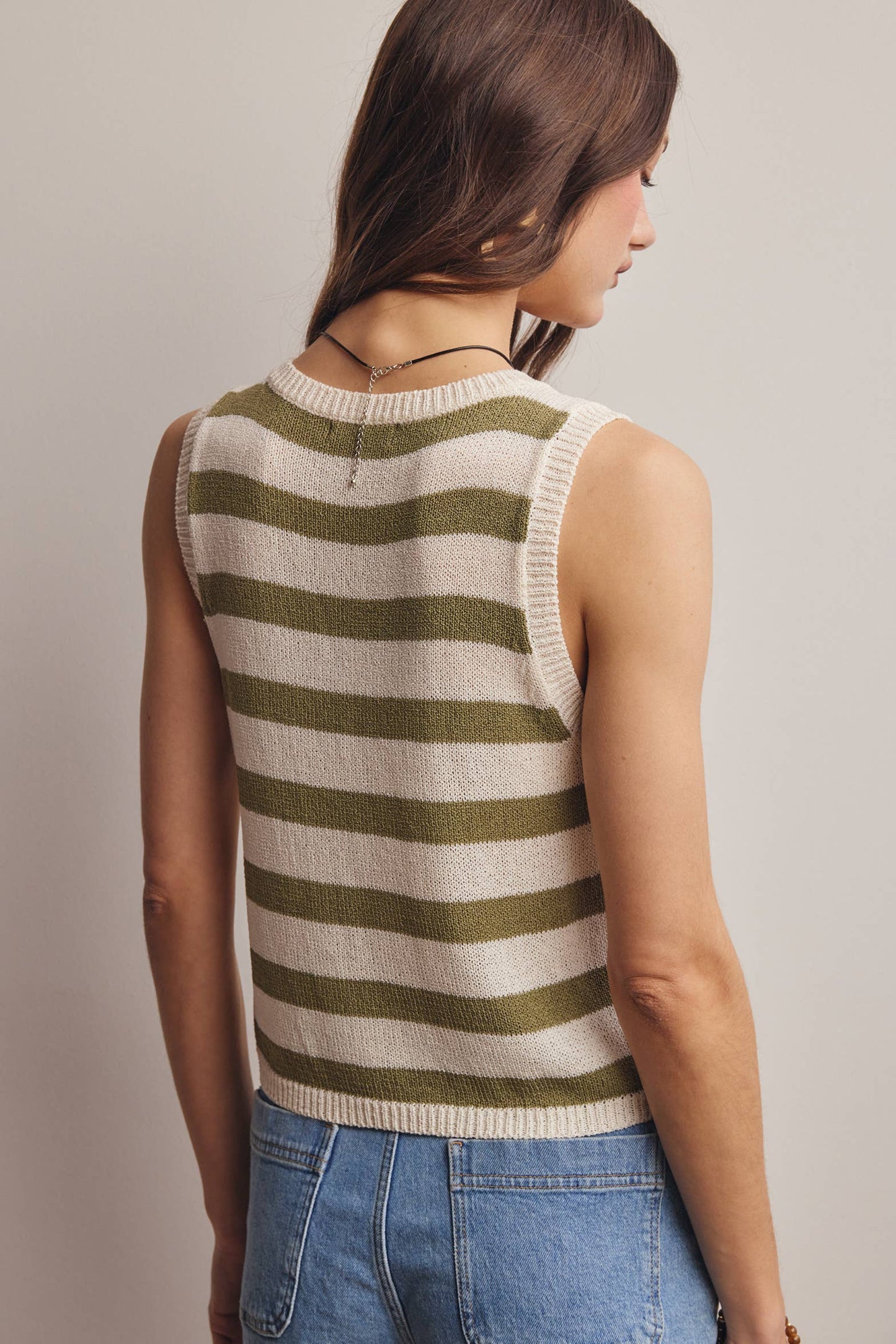 Striped Knit Vest Top
