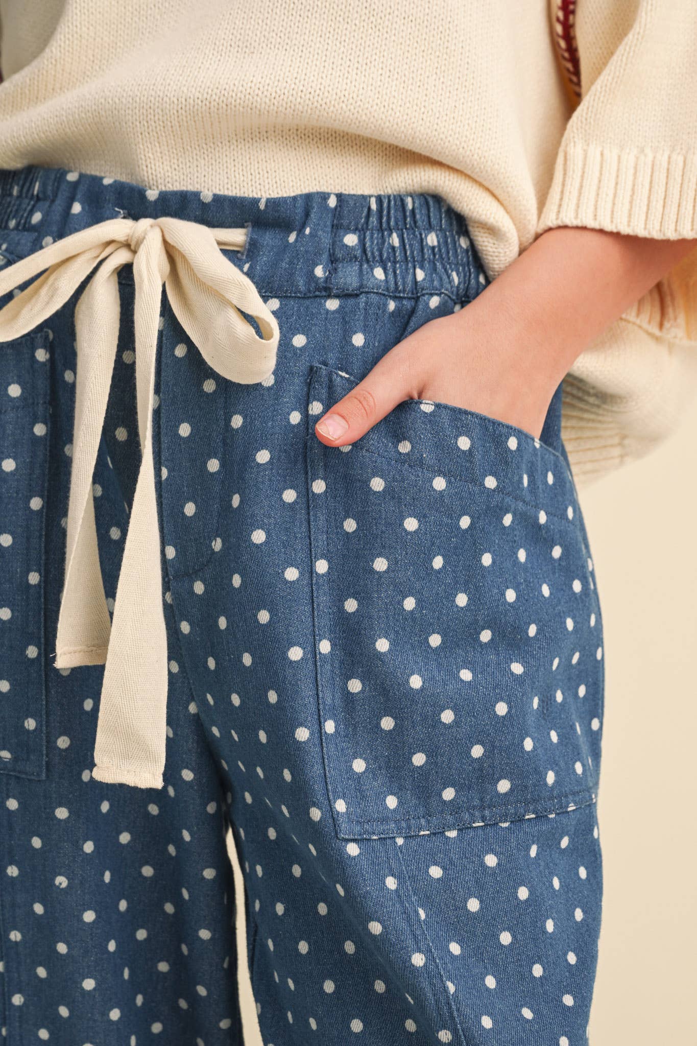 Polka Dot Cropped Pants
