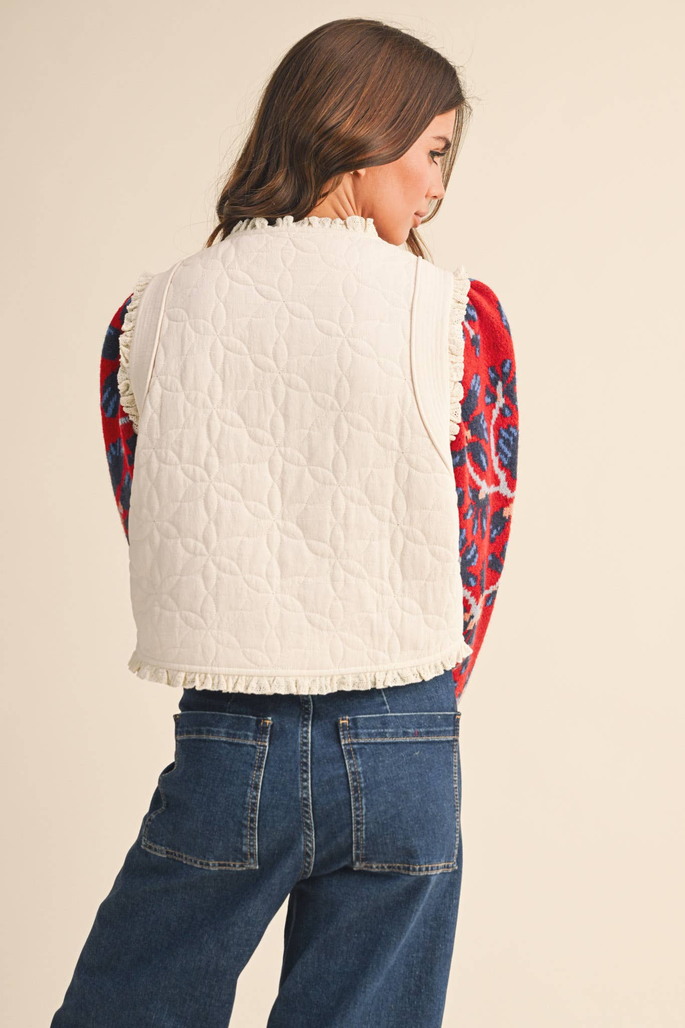 Quilted Tying Vest