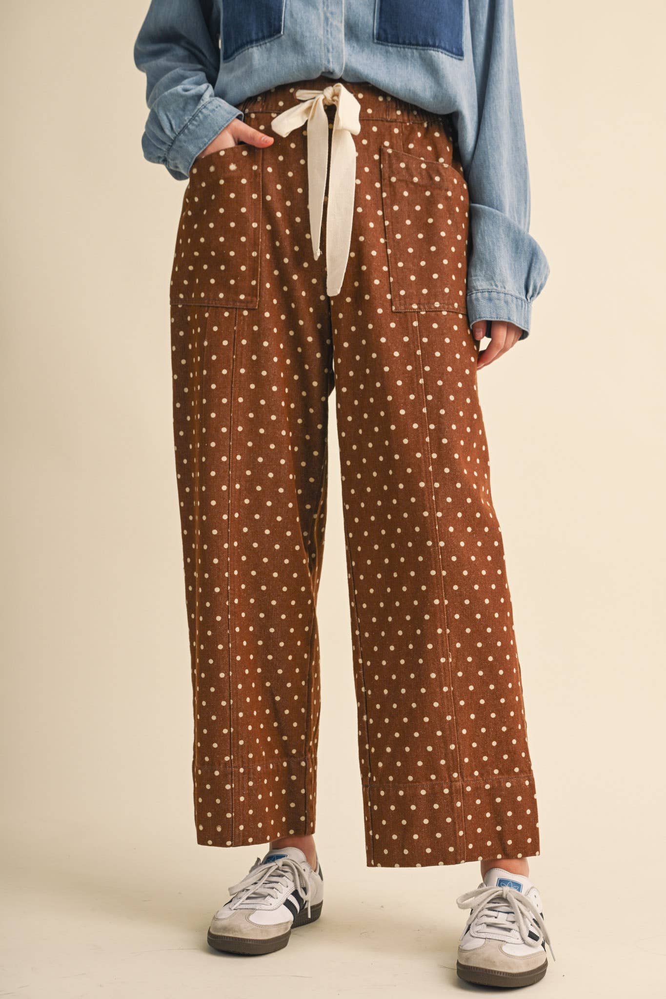 Polka Dot Cropped Pants