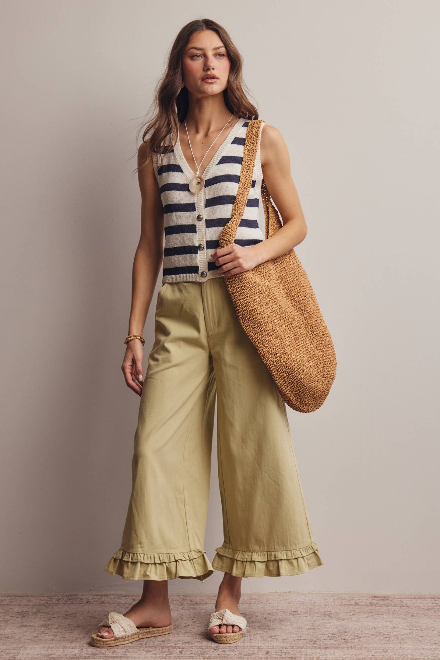Striped Knit Vest Top