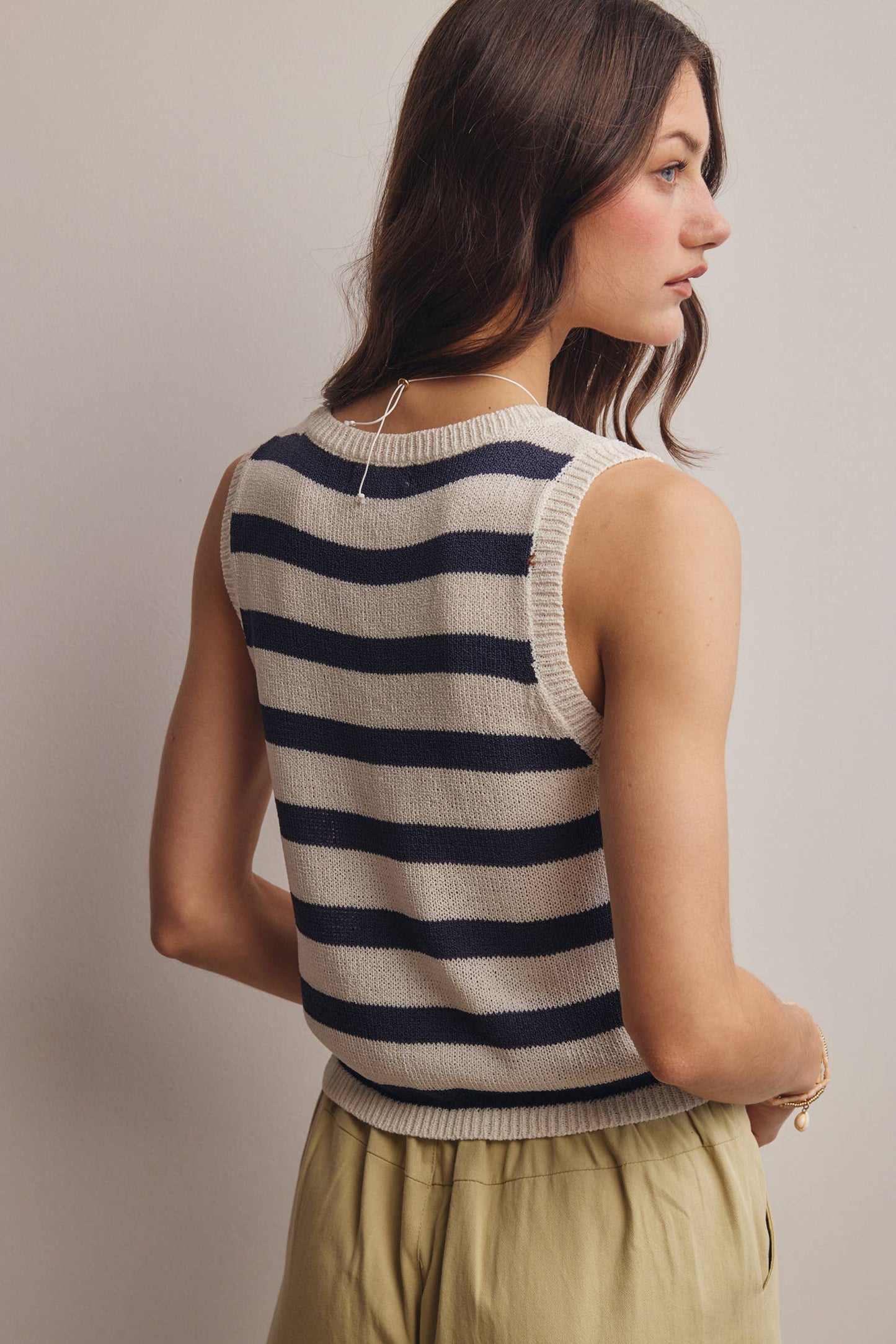 Striped Knit Vest Top