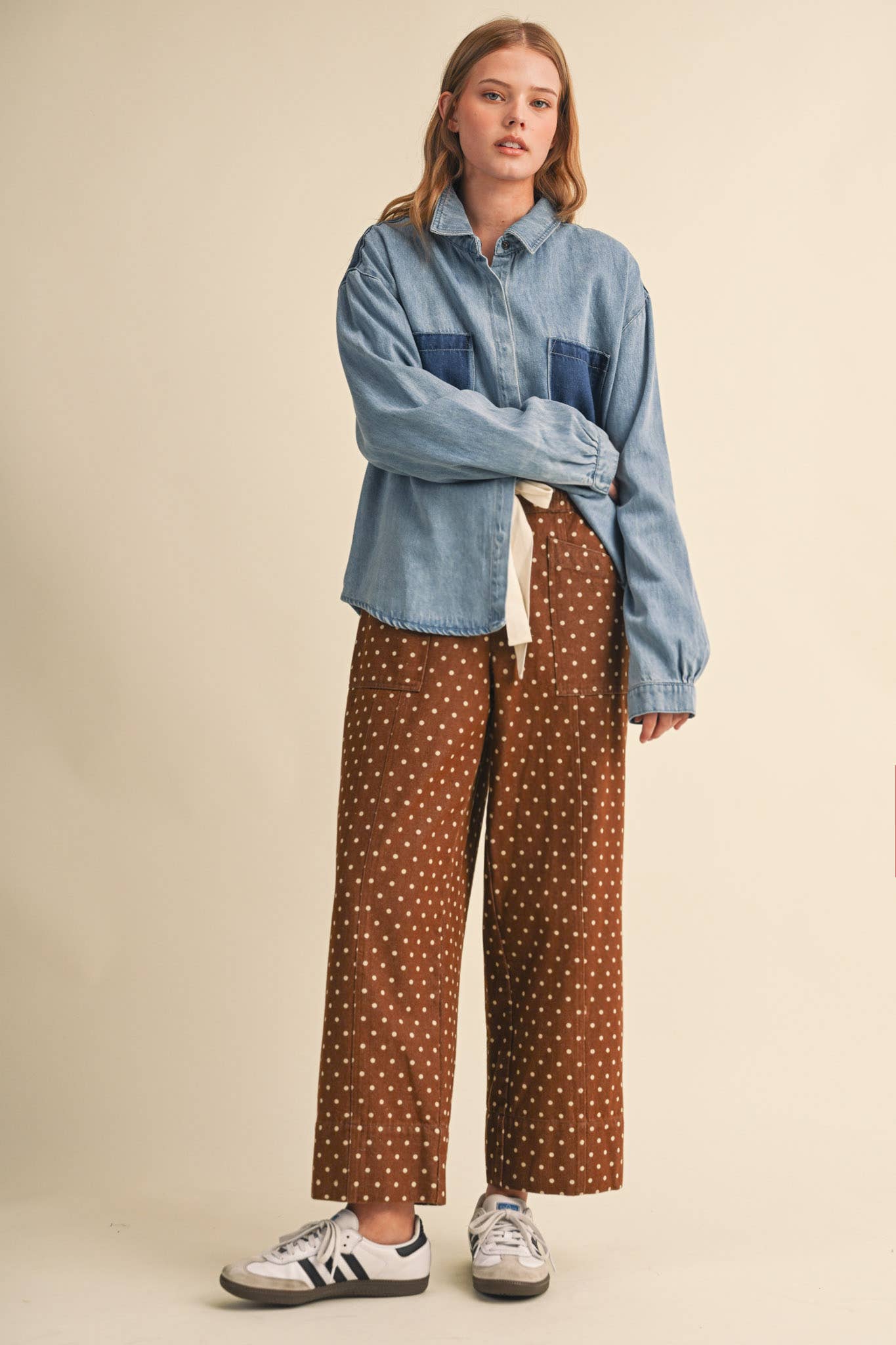 Polka Dot Cropped Pants