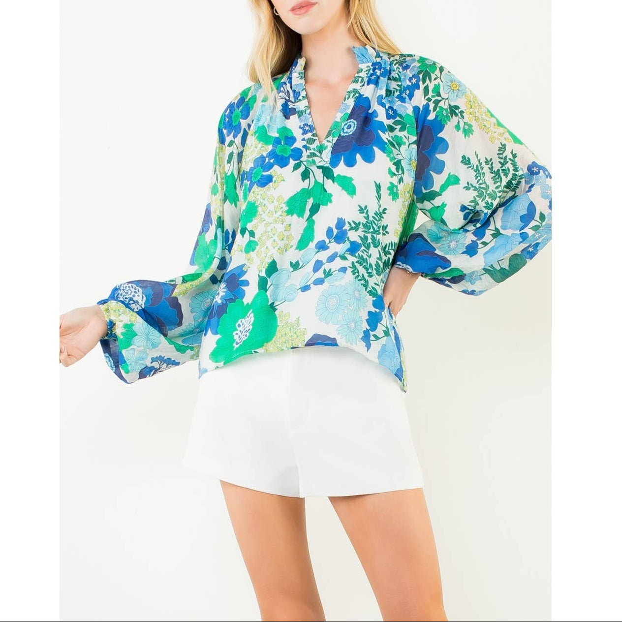 Floral Print Long Sleeve Top