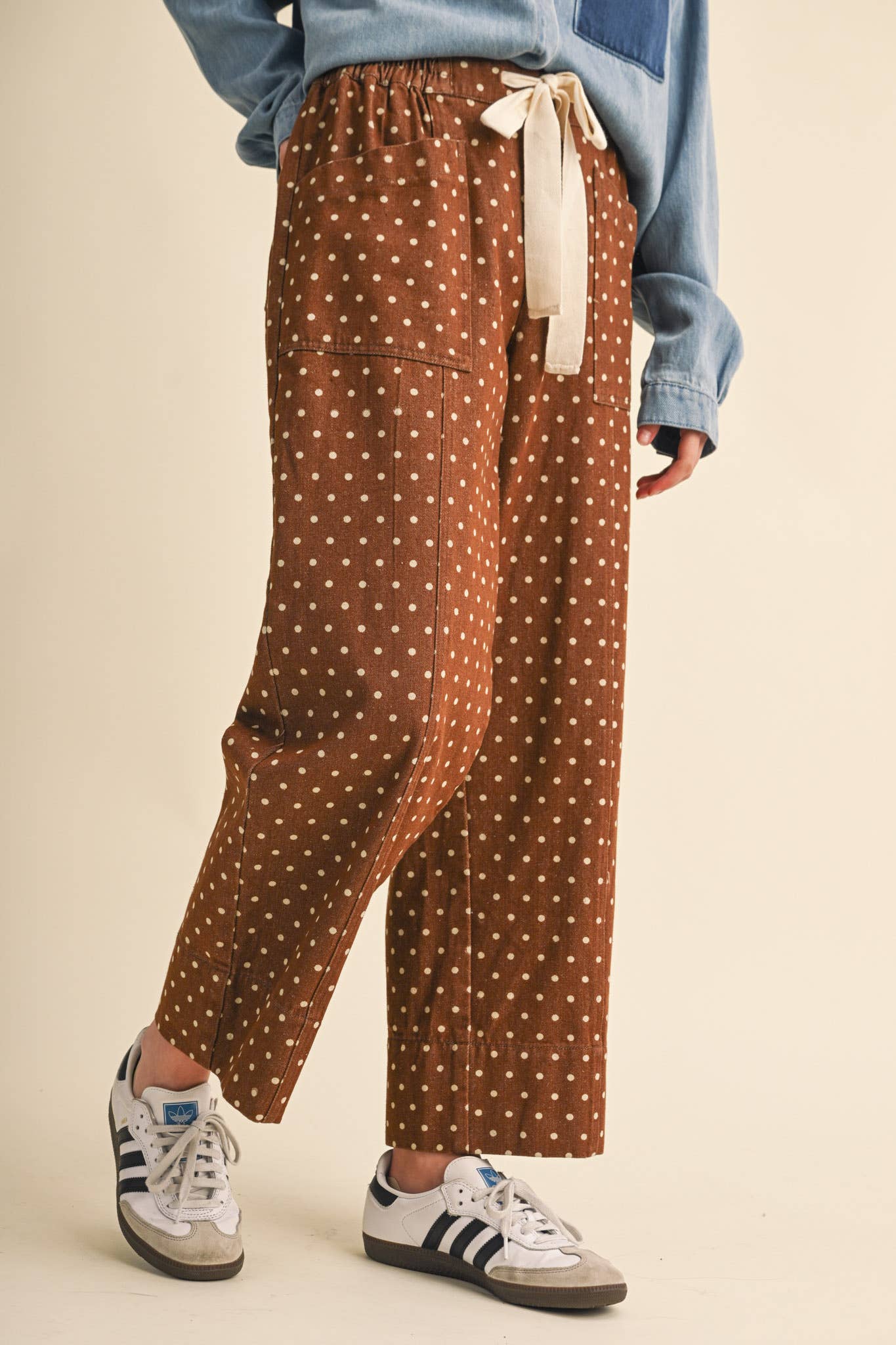 Polka Dot Cropped Pants