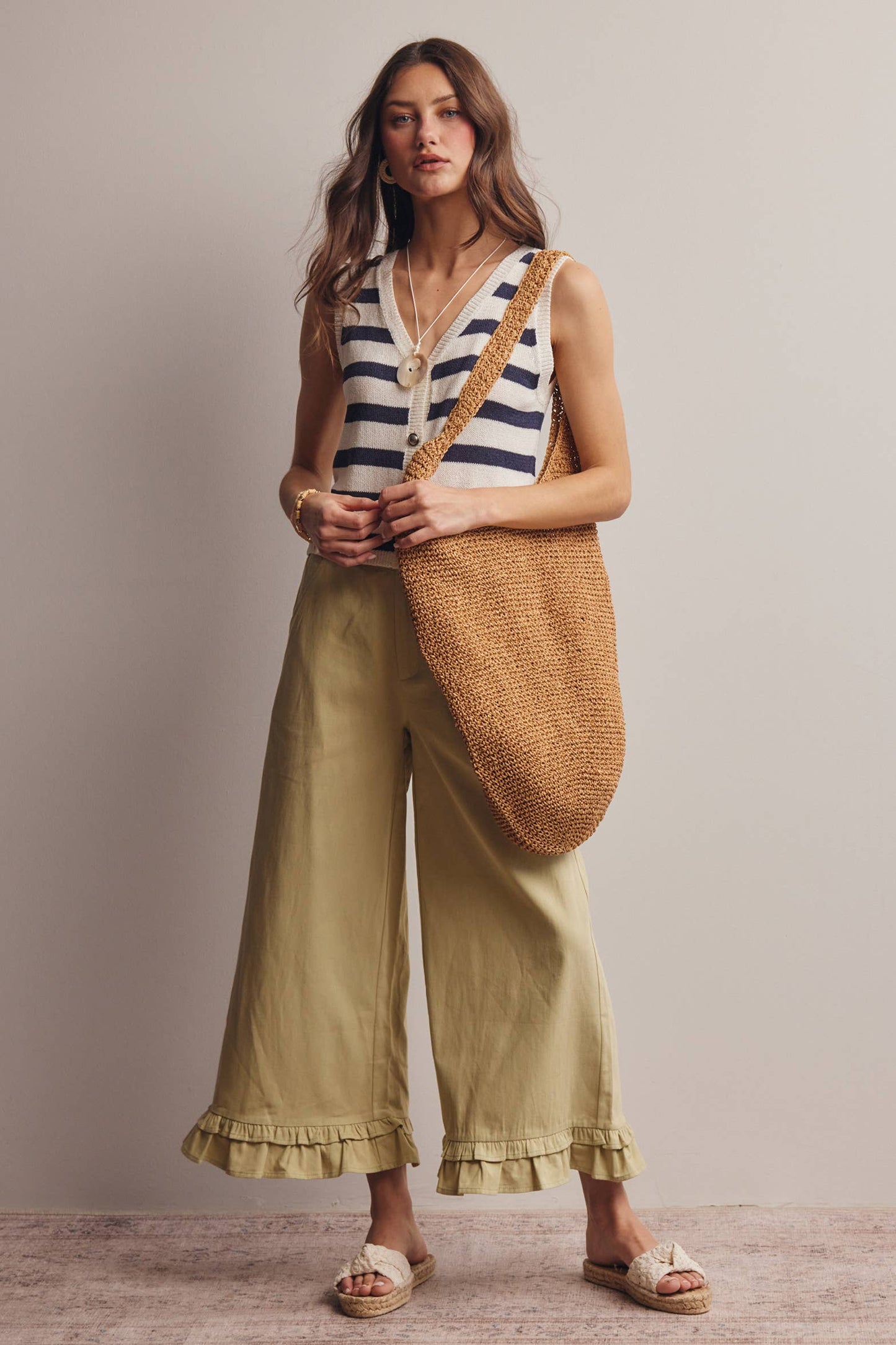 Striped Knit Vest Top