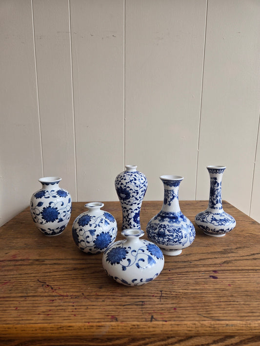 Blue and White Bud Vase