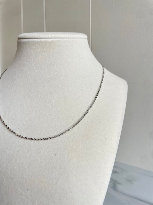 Cable Sterling Silver Chain Necklace