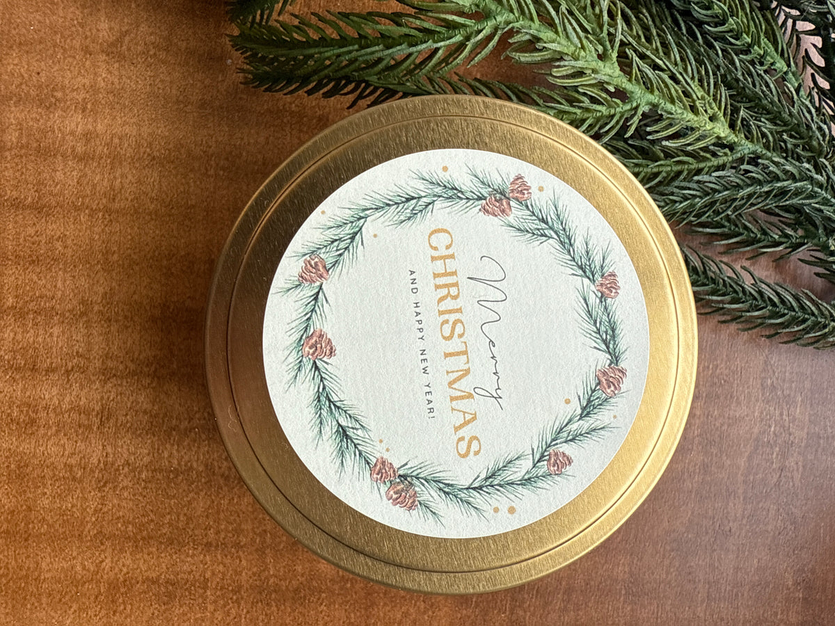 Auburn Woods GOLD Candle Tin