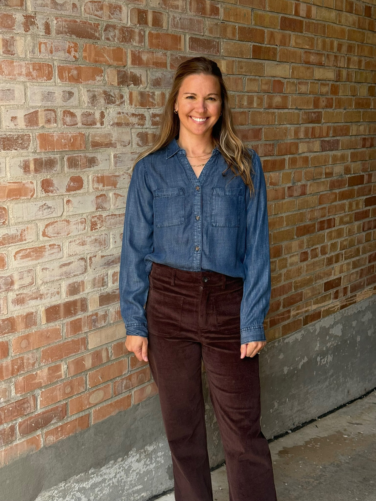 Dani Denim Button Down