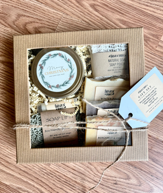 Auburn Woods Christmas Candle & Soap Gift Box