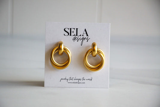 Gold Knot Earrings