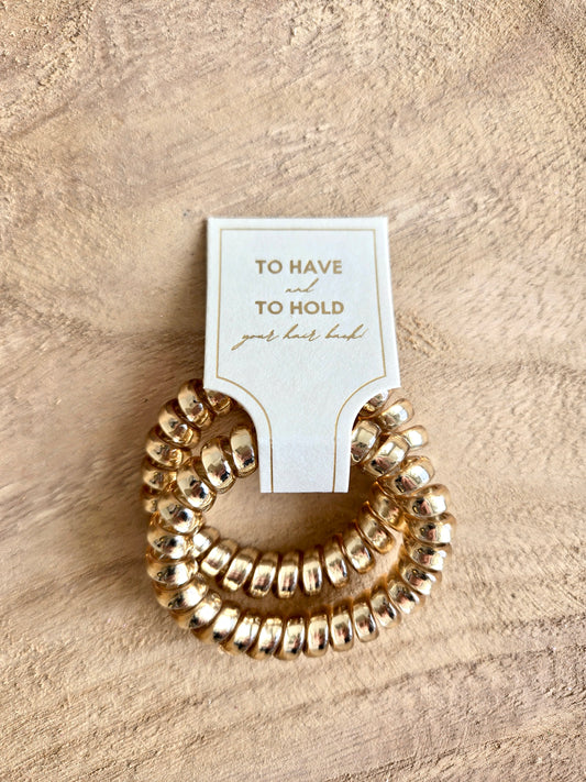 Gold Spiral Hair Ties